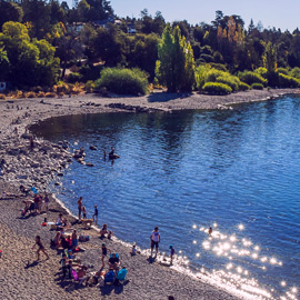 Actividades en Playa Bonita, Lago Nahuel Huapi 