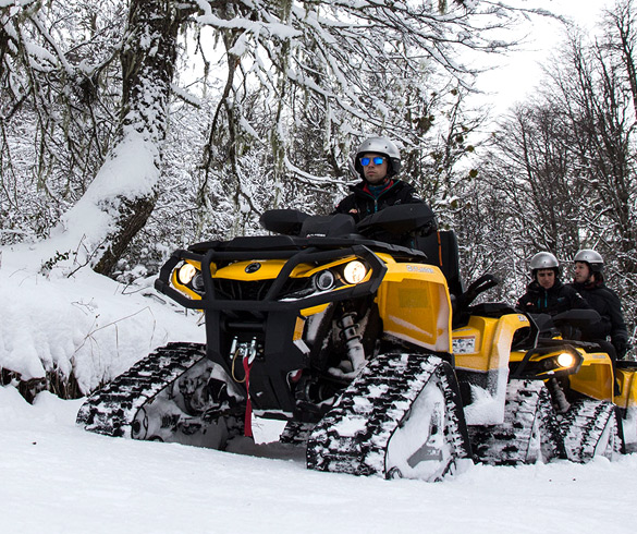 Atividades com moto de neve